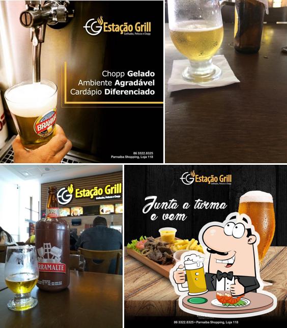 Estação Grill offerece uma gama de cervejas