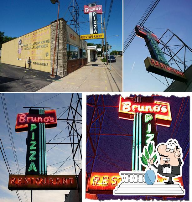 The exterior of Bruno's Pizza