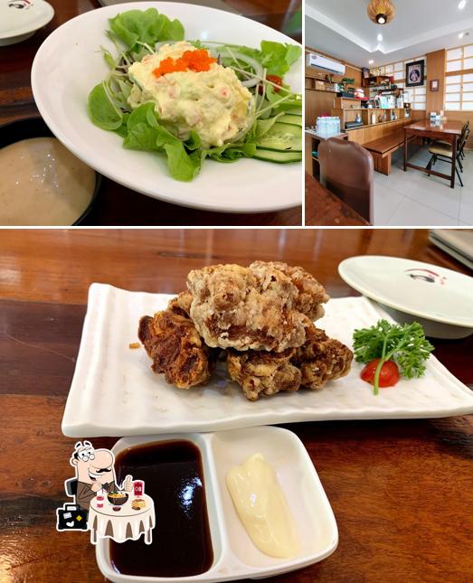 Фотография, на которой видны еда и внутреннее оформление в Tori Japanese Restaurant