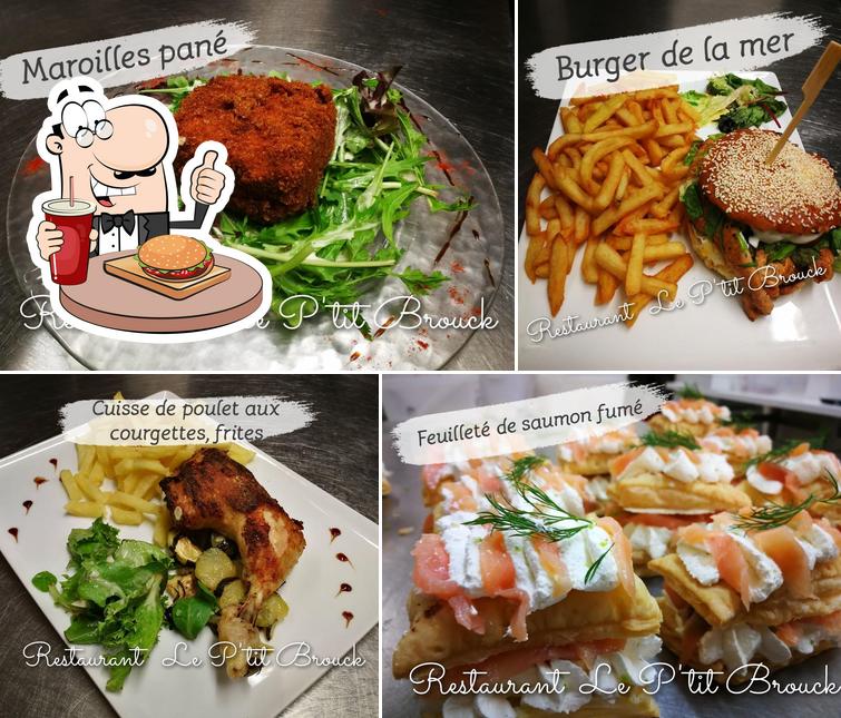 Try out a burger at Restaurant Le P'tit Brouck