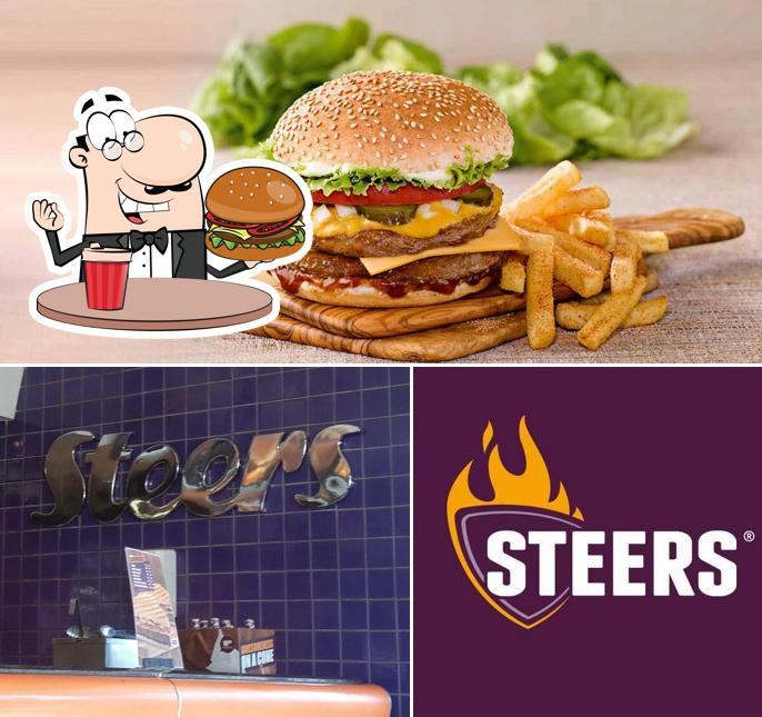 Holt einen Burger bei Steers