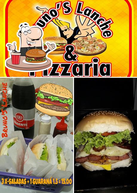 Peça um hambúrguer no Bruno'S Lanche & Pizzaria