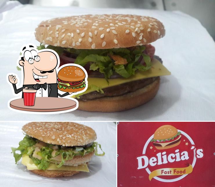 Peça um hambúrguer no DELICIAS LANCHES