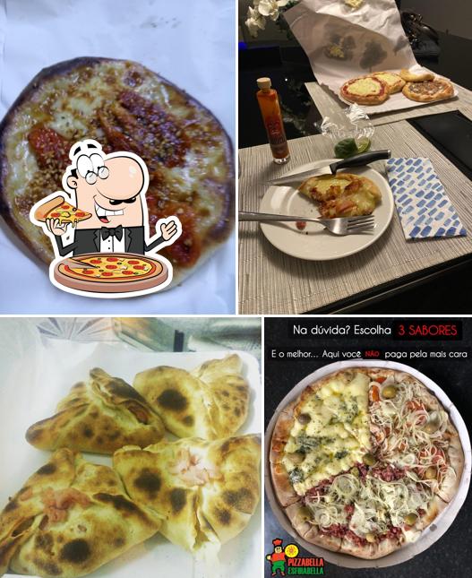 Escolha pizza no Pizzabella Esfihabella