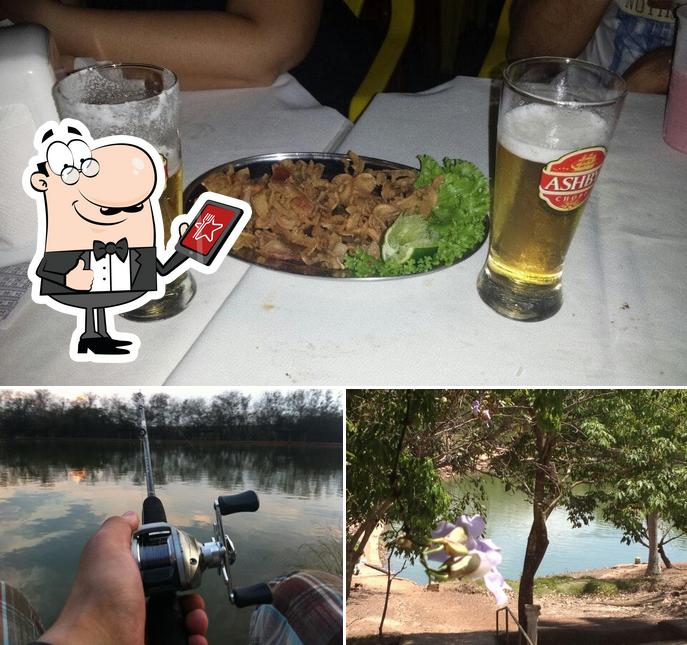 Dê uma olhada a imagem apresentando exterior e cerveja no Pesque Pague Lago Azul