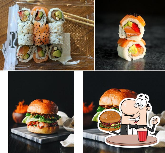 Essayez un hamburger à Sushi shop