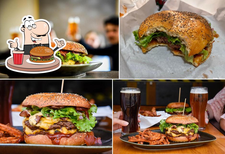 Commandez un hamburger à Les Bockale Bar à bières & food Montpellier