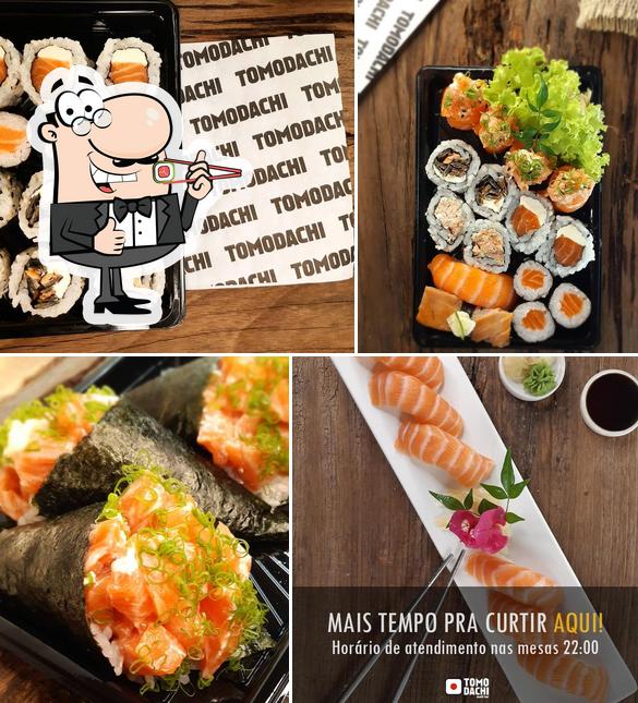 Peça diferentes opções de sushi