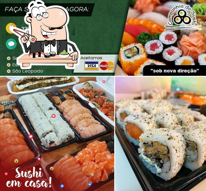 Prove diferentes opções de sushi