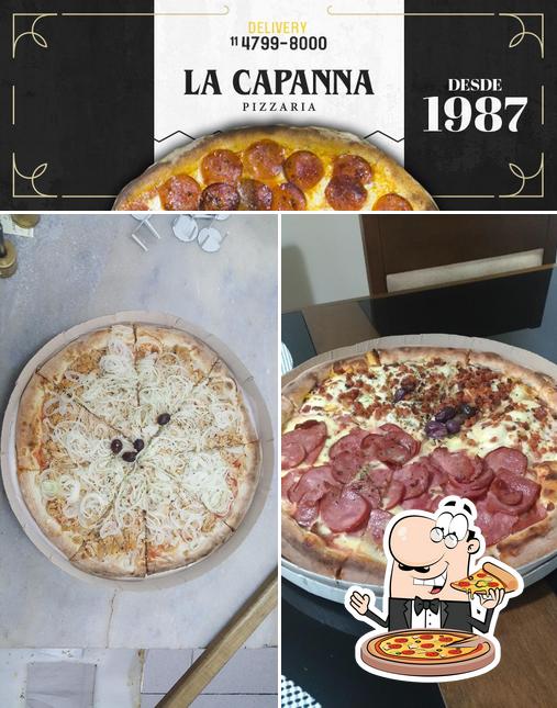 Consiga pizza no Pizzaria La Capanna