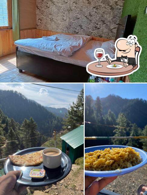 The photo of food and interior at Raasta Stays Monal huts And Camps