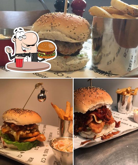 Try out a burger at Ribs & Co