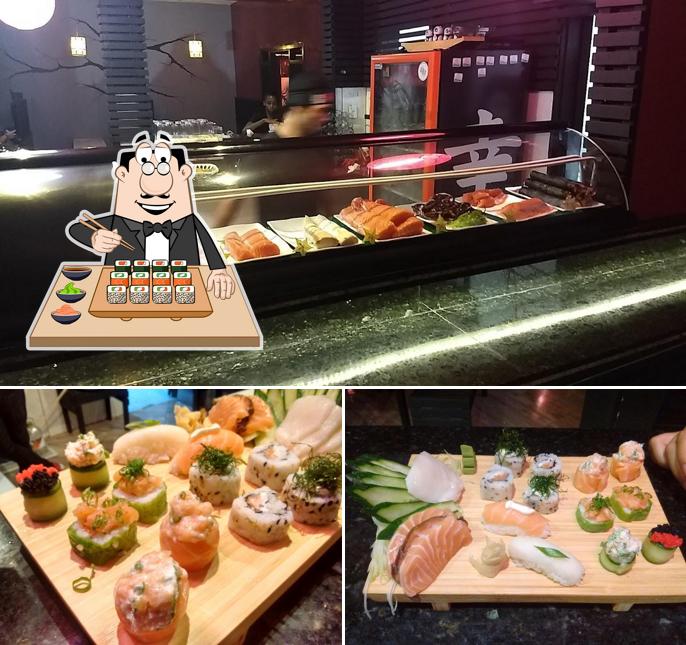 Escolha diversas opções de sushi