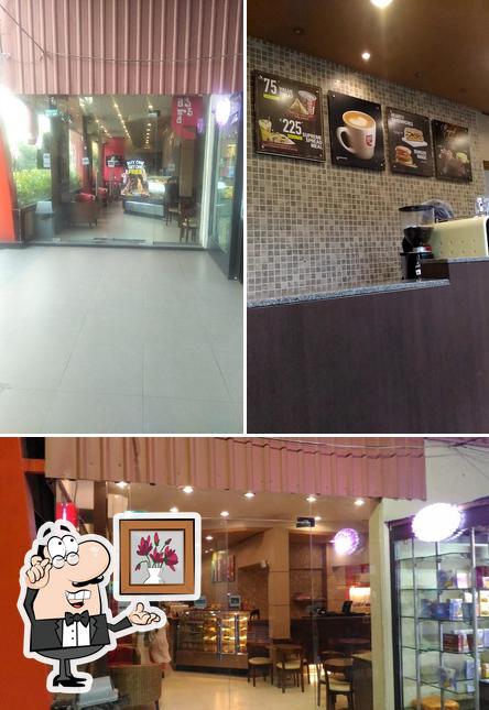 The interior of Café Coffee Day Suryapet