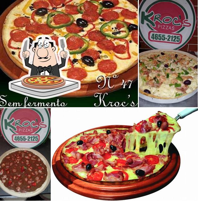 Consiga pizza no Krocs pizzas