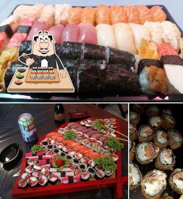 Prove diversas opções de sushi