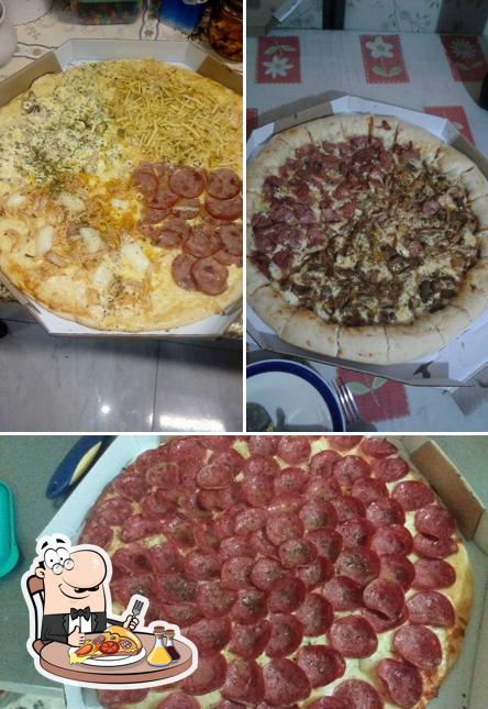 Escolha pizza no Pizzaria Dom Basilio