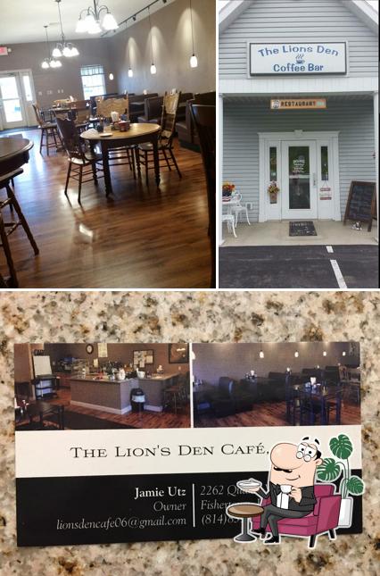 The interior of The Lion's Den Cafe