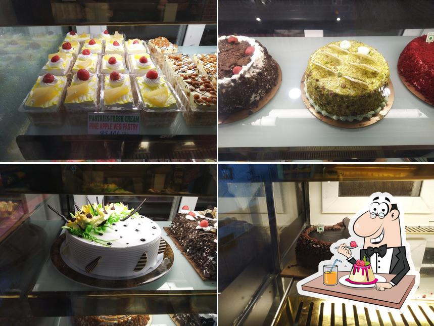 Monginis Cake Shop serves a selection of desserts