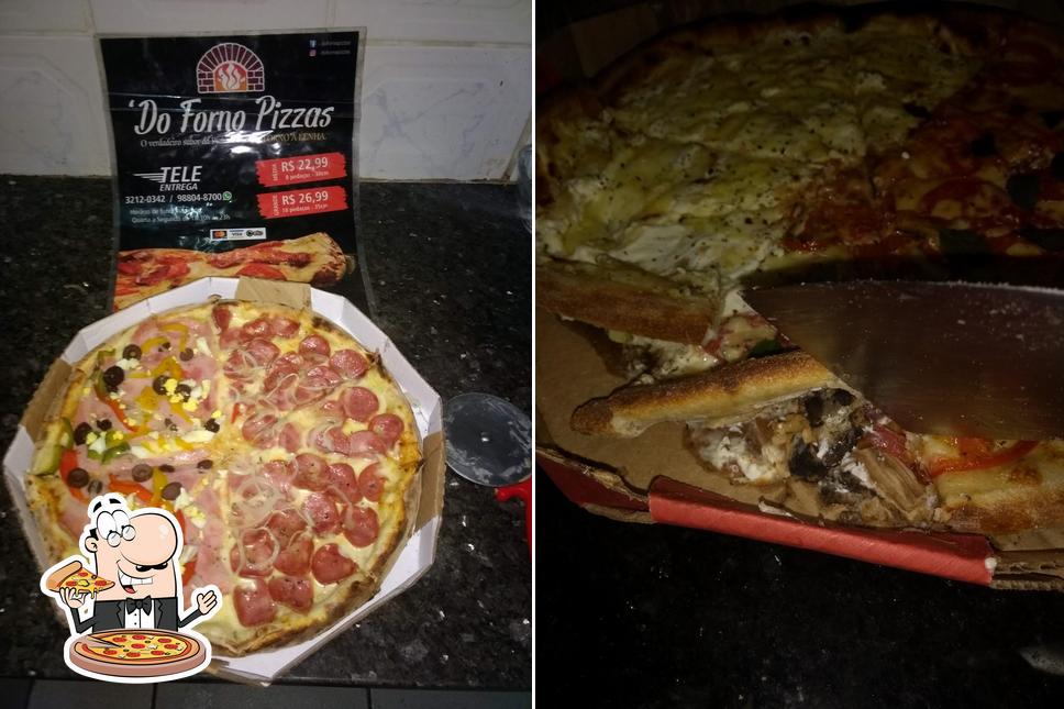 Escolha pizza no Do Forno Pizzaria