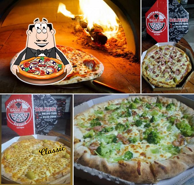 Escolha pizza no PIZZARIA & BATATA RECHEADA BAGGI ONE - Forno a Lenha - Caraguatatuba