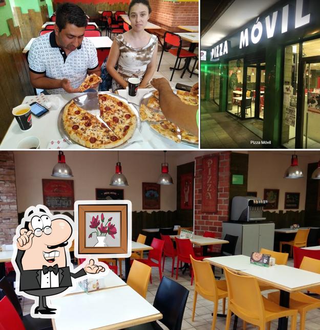 Посмотрите на внутренний интерьер "Pizza DVICIO"