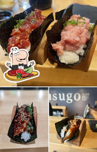 Try out meat dishes at Sugo Hand Roll Bar