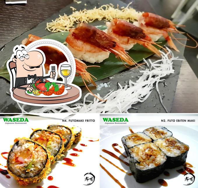 Ordina tra i vari prodotti di cucina di mare proposti a Waseda Japanese Restaurant