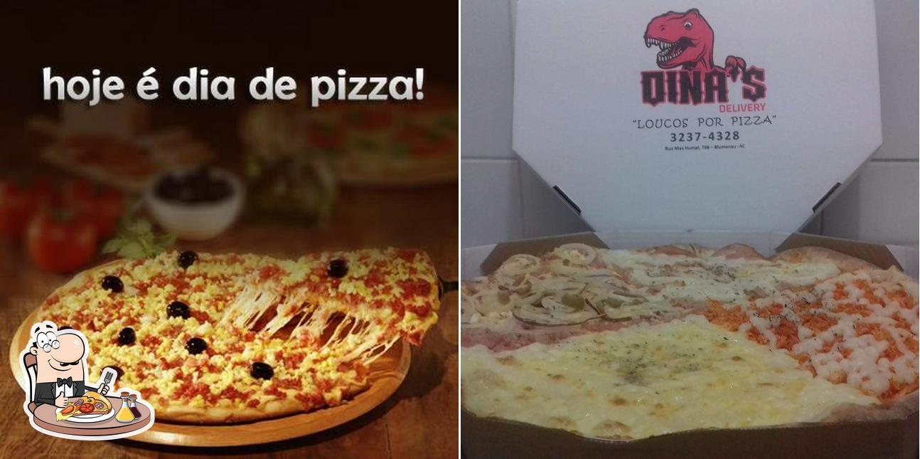 Experimente pizza no Dina's deliveri pizzaria do pedrao