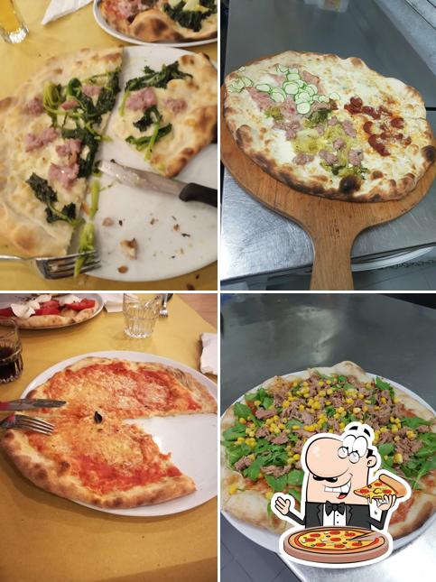Try out pizza at Bar Pizzeria Centri Sportivi