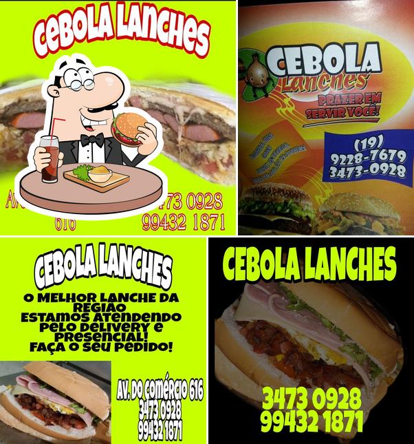 Peça um hambúrguer no Cebola Lanches