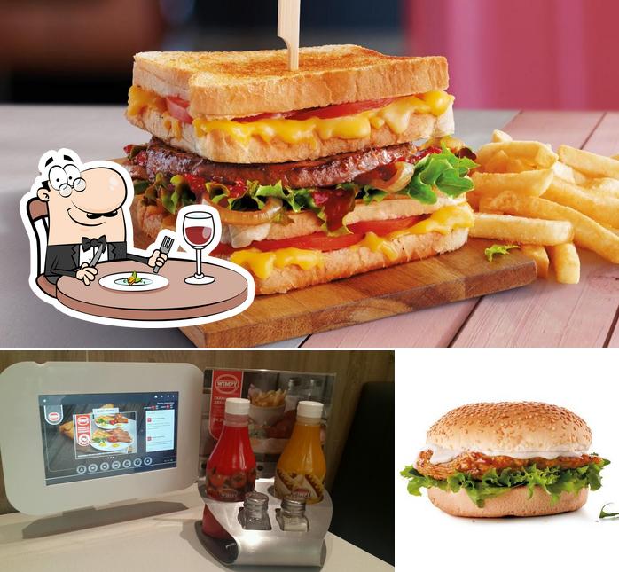 Voici l’image affichant la nourriture et bière sur Wimpy