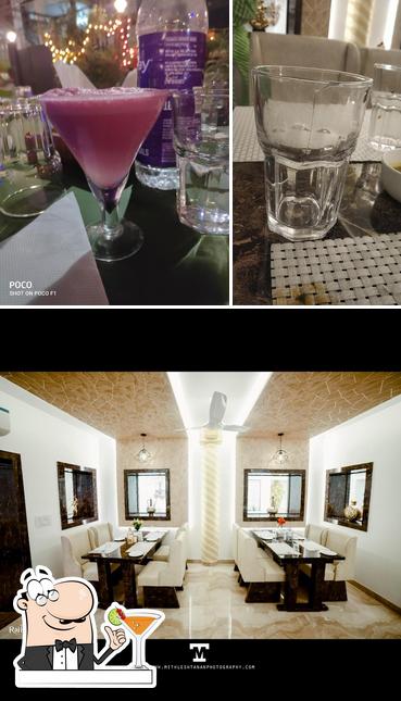 This is the image depicting drink and interior at Raj Rani Restaurant