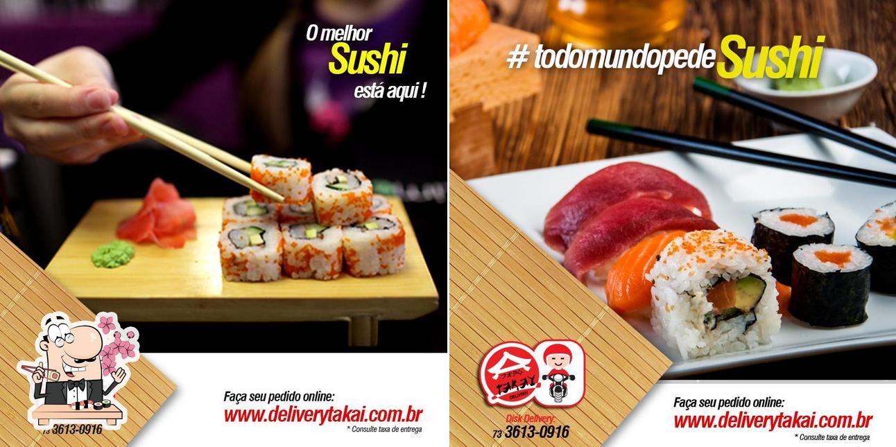 Prove diversas opções de sushi