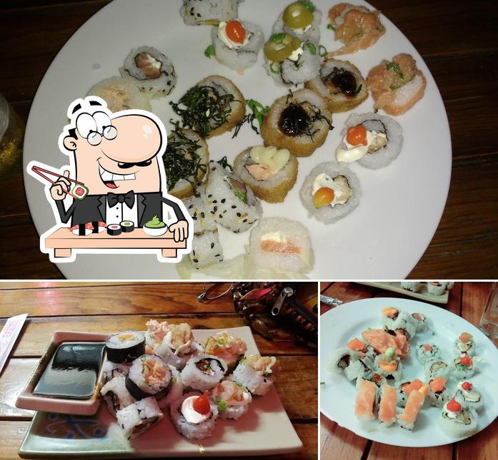 Presenteie-se com sushi no Wasabi Sushi Lounge