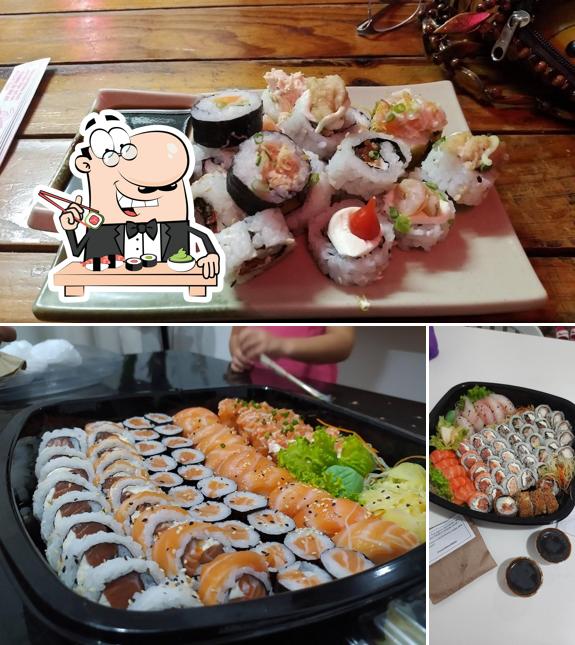 Peça diferentes opções de sushi