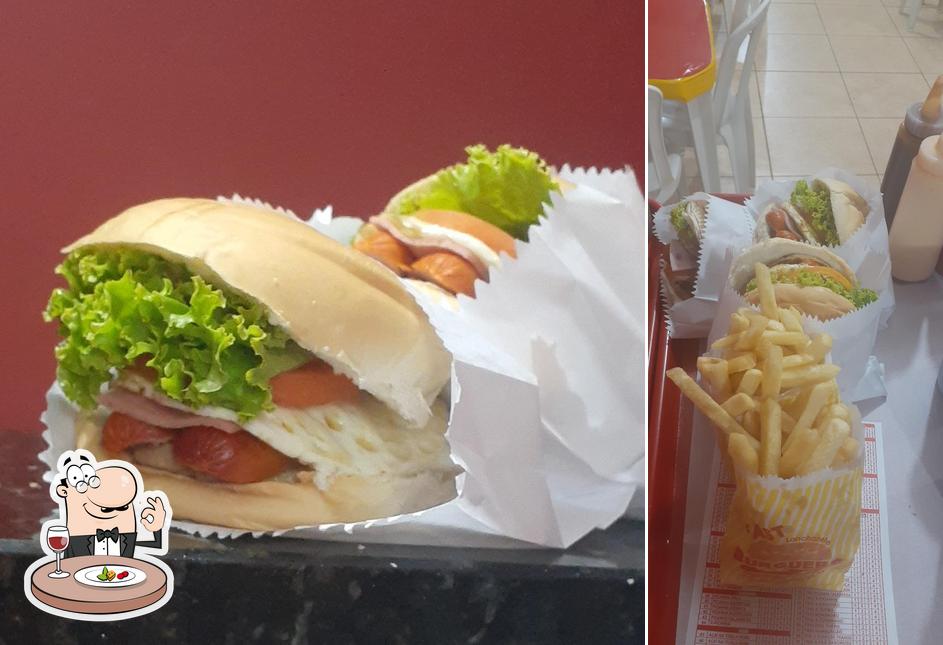 Comida em Fast bomba burguer