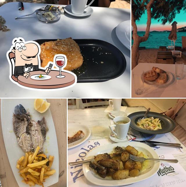 Food at Nikolas Tavern Mykonos - Seafood Restaurant