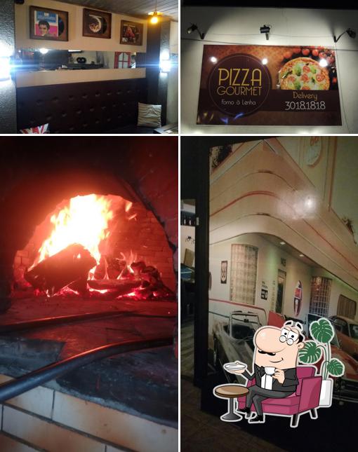 O interior do Pizza Gourmet