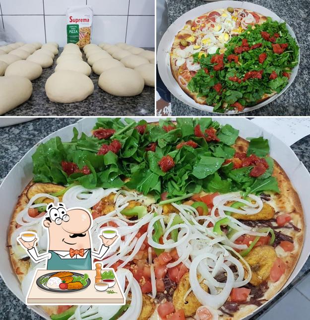 Comida em Pizzaria Brasil