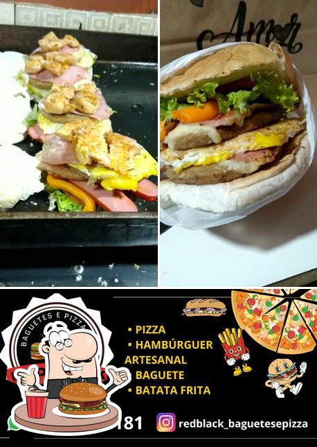 Consiga um hambúrguer no Redblack baguetes, pizzaria hambúrguer artesanal e batata frita