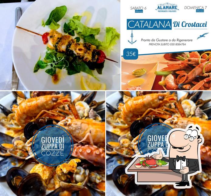 Elige entre las diferentes recetas de marisco que sirven en Alamare Restaurant