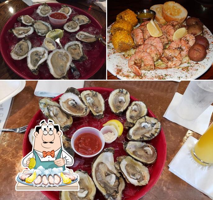 Get seafood at Adventures Pub & Spirits