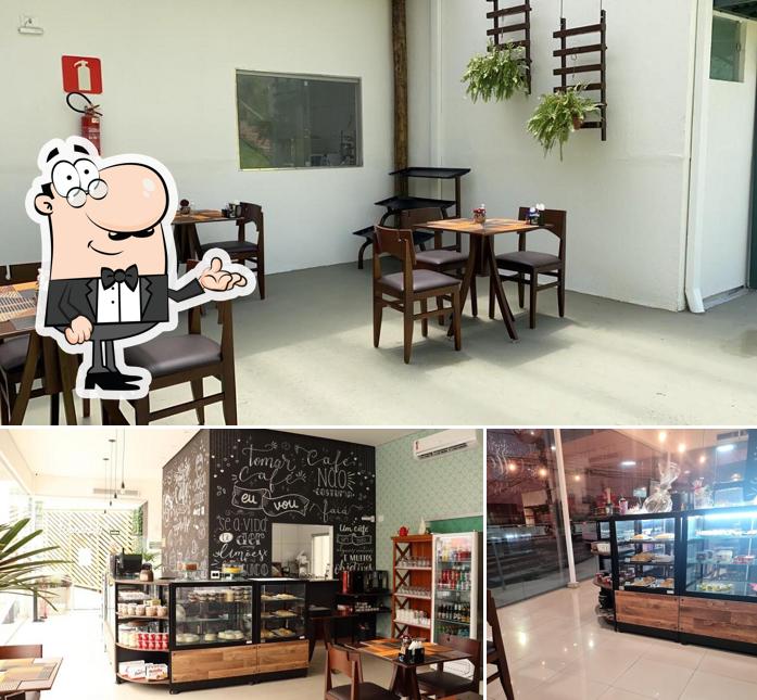 O interior do Querido Café