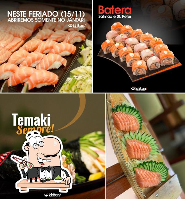 Prove diversas opções de sushi