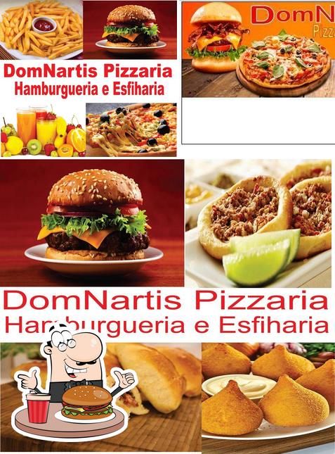 Experimente um hambúrguer no DomNartis Pizzaria