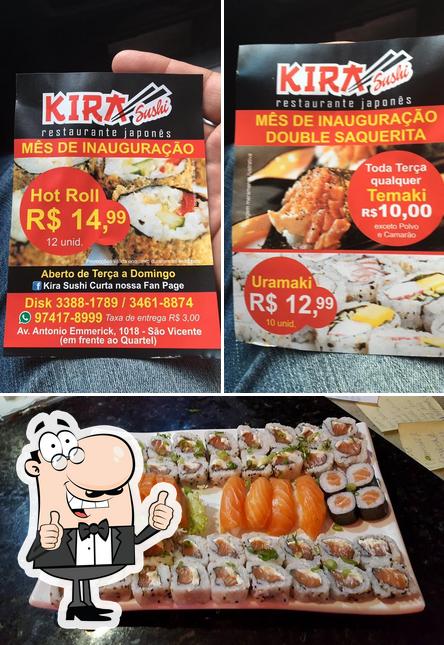 Here's an image of Kira Sushi