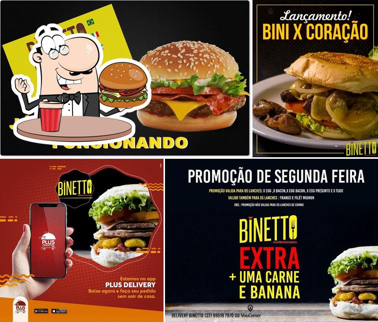 Peça um hambúrguer no Binetto Hamburgueria