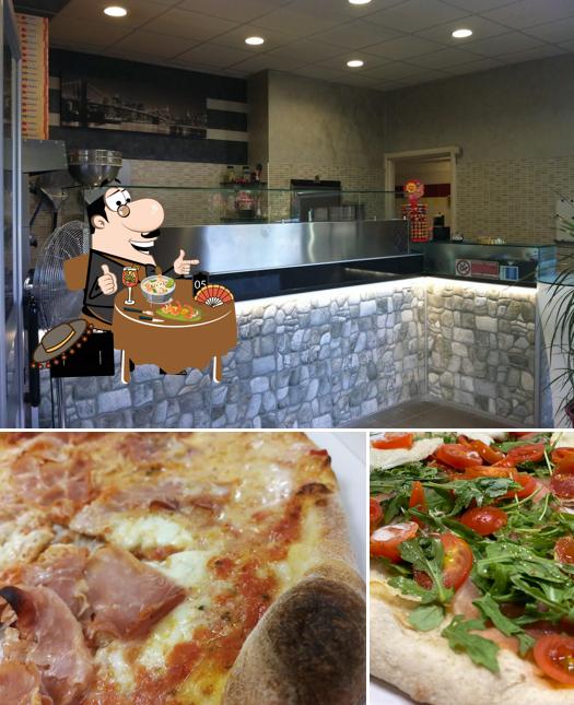 Foto von lebensmittel und innere bei La Pizza di Maury