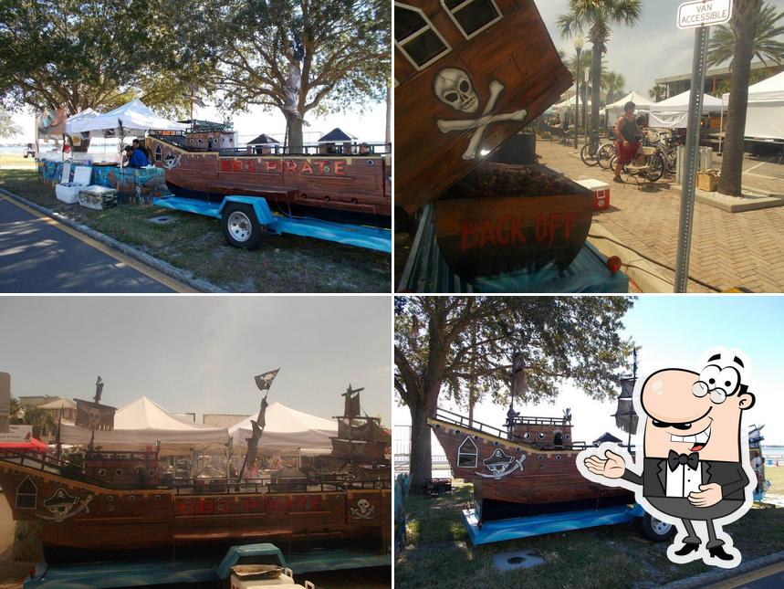 Look at the picture of Pirate Ship BBQ